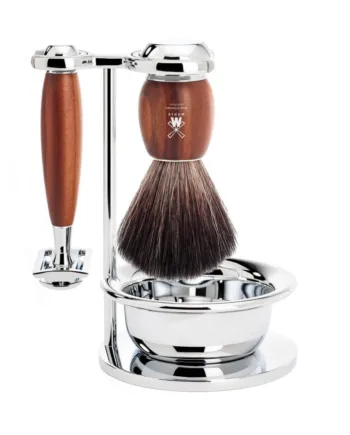 M? Hle Shaving Barbersæt Med De Skraber  Black Fibre Barberkost  Holder Og Skål  Vivo  Blommetræ