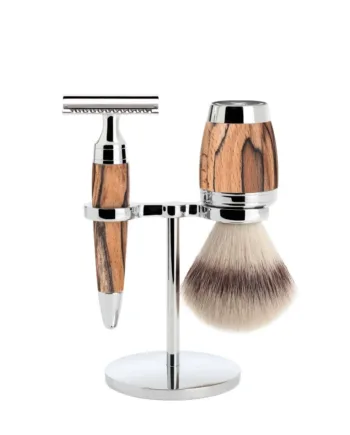 M? Hle Shaving Barbersæt Med De Skraber  Fibre Barberkost Og Holder  Stylo  Spalted Beech