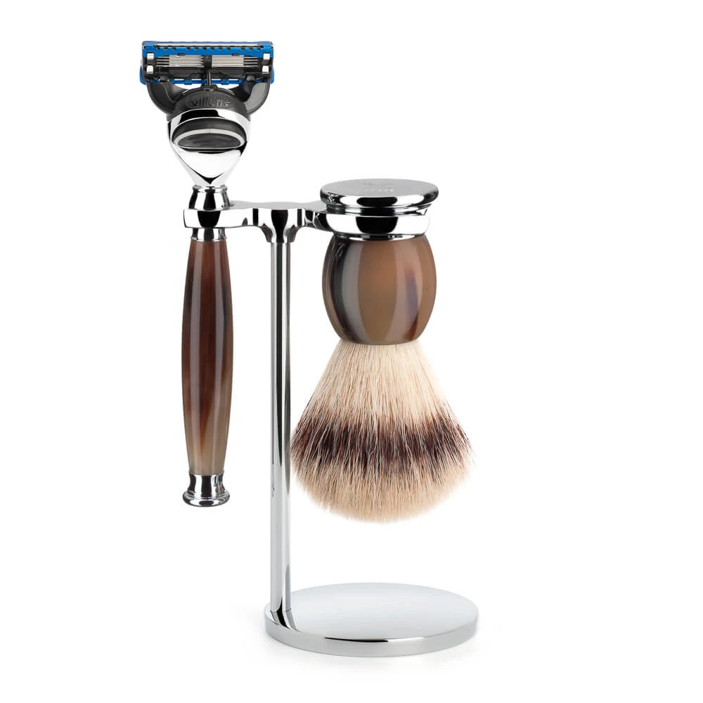 M? Hle Shaving Barbersæt Med Skraber  Barberkost Og Holder  Sophist  Genuine Horn