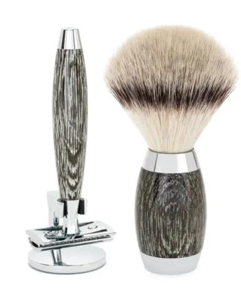 M? Hle Shaving Edition No  3  Barbersæt Med De Skraber  Silvertip Fibre?  Barberkost Og Holder Til Skraber  Moseeg   Sterling Sølv