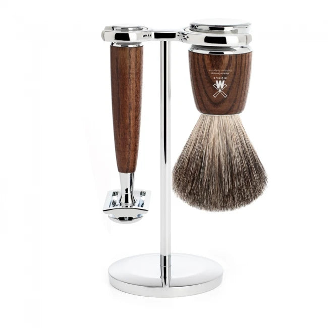 M? Hle Shaving Barbersæt Med De Skraber  Barberkost Og Holder  Rytmo  Ask