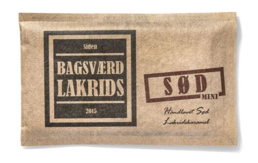 Bagsværd Lakrids Hel Plade Lakrids  Quot Sød Mini Quot  40g