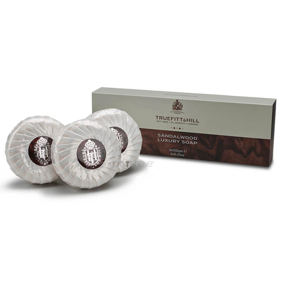 Truefitt   Hill Sæbe  Sandalwood  Triple Milled  3x150 Gr