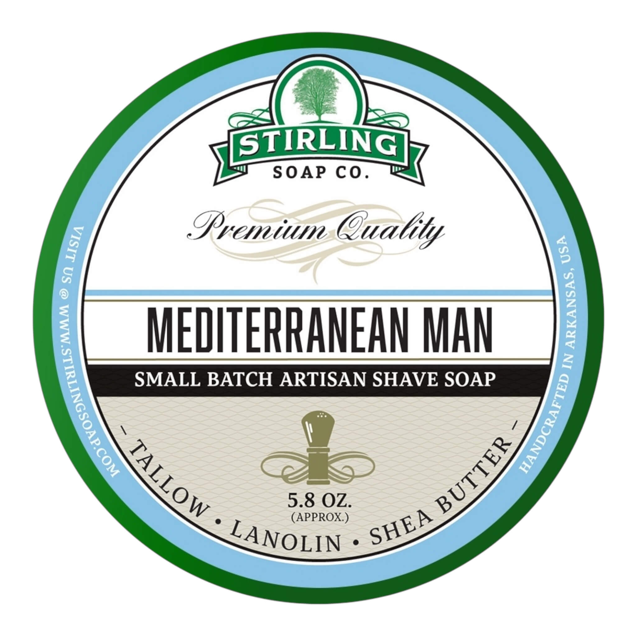 Stirling Soap Company Barbersæbe Mediterranean Man 170 Ml