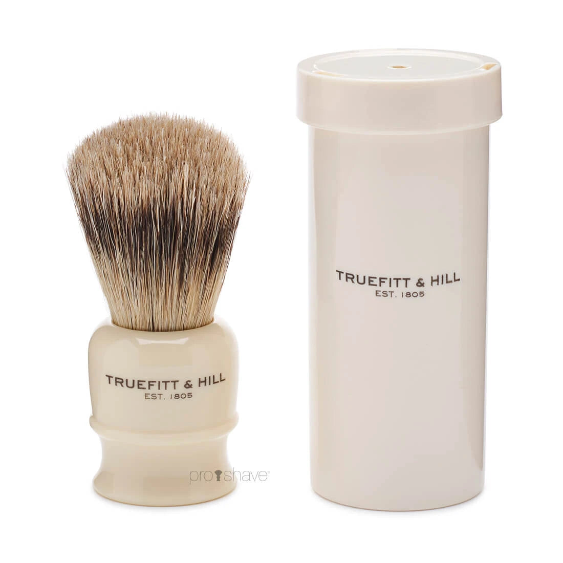 Truefitt   Hill Rejsebørste I Rør  Super Badger  Faux Ivory