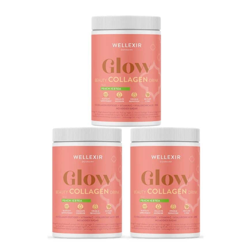 Wellexir Glow Beauty Drink Peach Ice Tea 60 Days X3