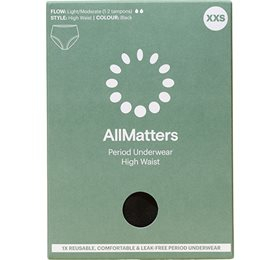 Allmatters Menstruationstrusse High Waist Underwear Light Moderate Xxs
