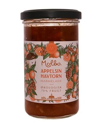 Molbo Appelsin   Havtorn Marmelade økologisk   290 Gram