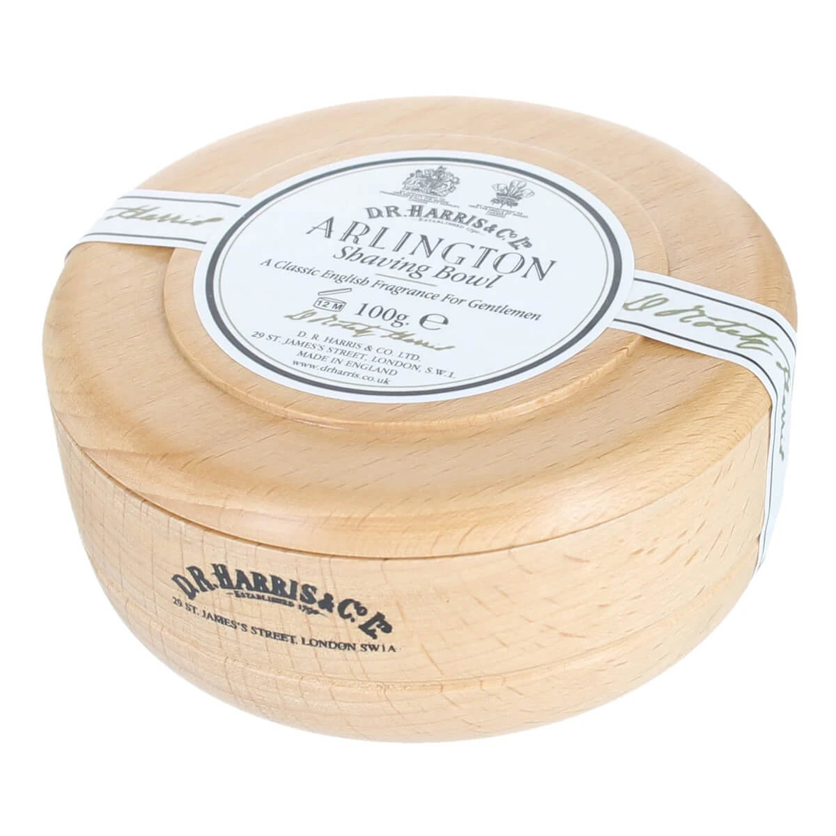D R  Harris   Co  Ltd Arlington Barbersæbe I Bøgetræsskål  100 Gr