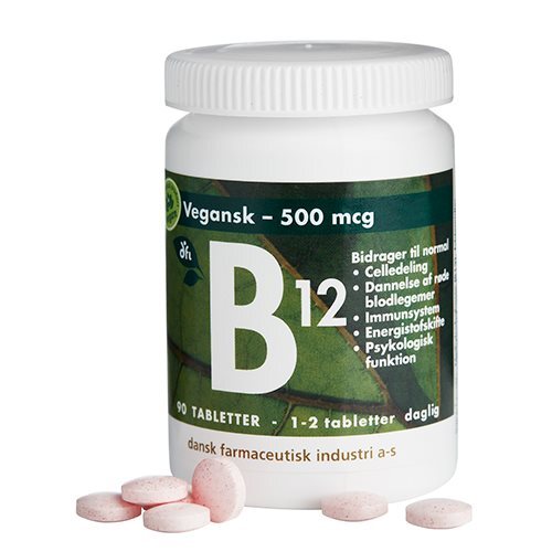 B12 Vitamin 500 Mcg   90 Tabletter