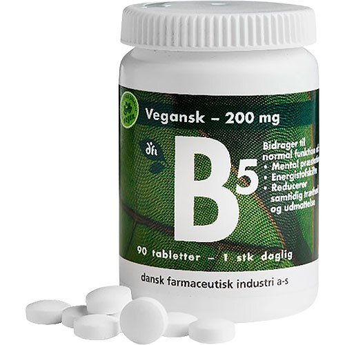B5 Vitamin 200 Mg Vegansk   90 Tabletter