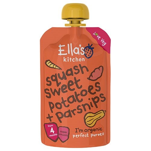 Babymos Squash  Søde Kartofler   Pastinak 4 Mdr ø  120 G