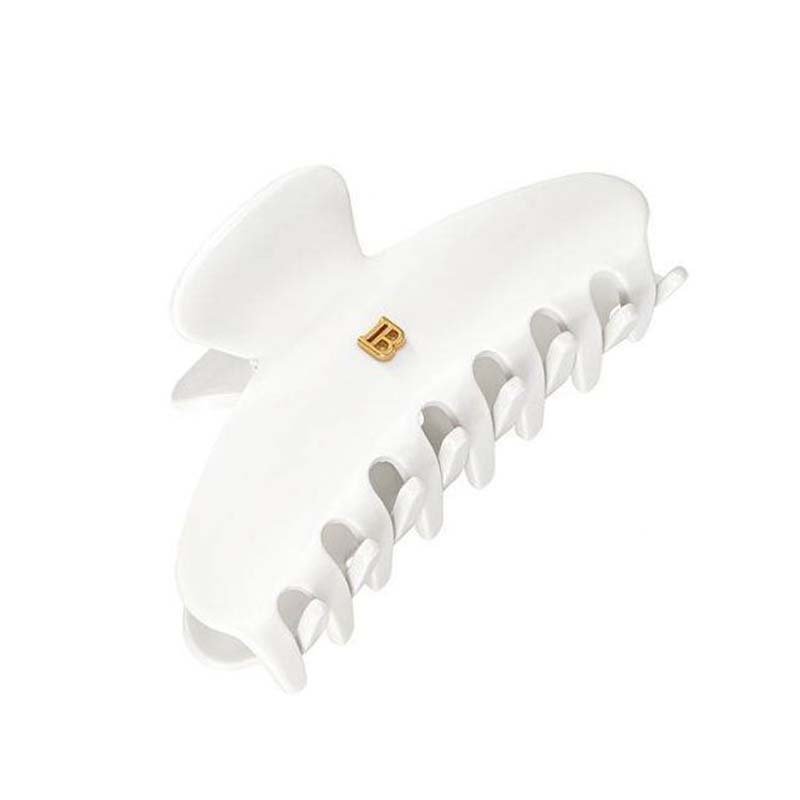 Balmain Cellulose Acetate Pince ? Cheveux Medium White