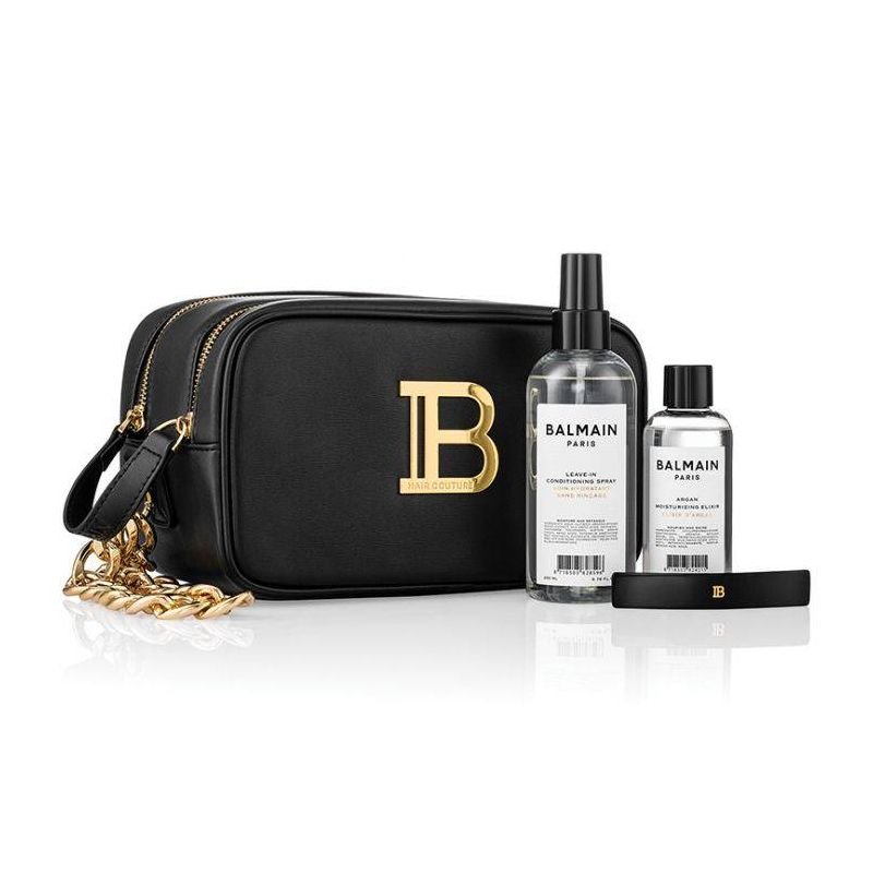 Balmain Signature Bag Leave In Argan Elixir Barrette Medium Black