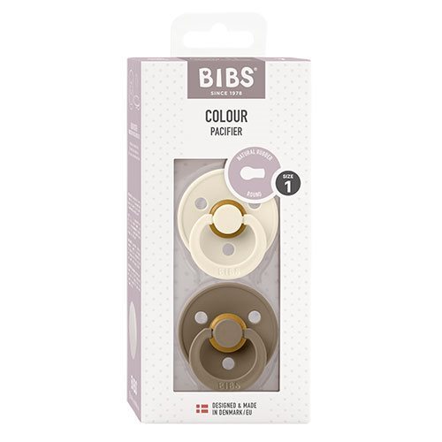 Bibs Colour Latex Size 1 Ivory Dark Oak 2 Pack
