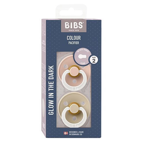 Bibs Colour Latex Size 2 Blush Glow Vanilla Glow 2 Pack