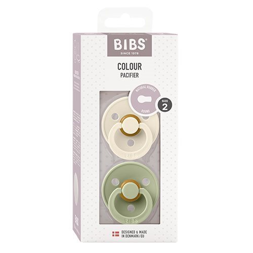 Bibs Colour Latex Size 2 Ivory Sage 2 Pack