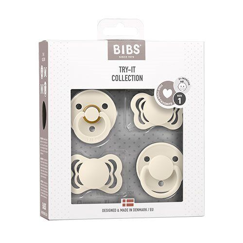 Bibs Try It Collection Size 1 Ivory 4 Pack