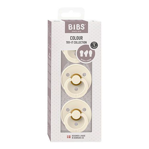 Bibs Try It Colour Size 1 Ivory 3 Pack