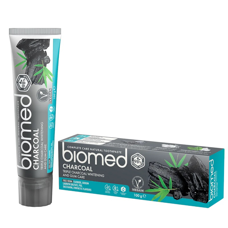 Biomed   Charcoal Tandpasta 100 Ml    4 For 126