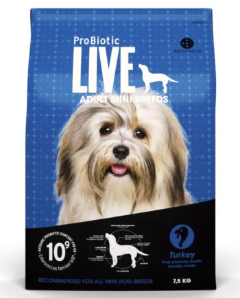 7 5 Kg Probiotic Live Adult Mini Breeds   Voksenfoder Med Kalkun Til Små Hunderacer