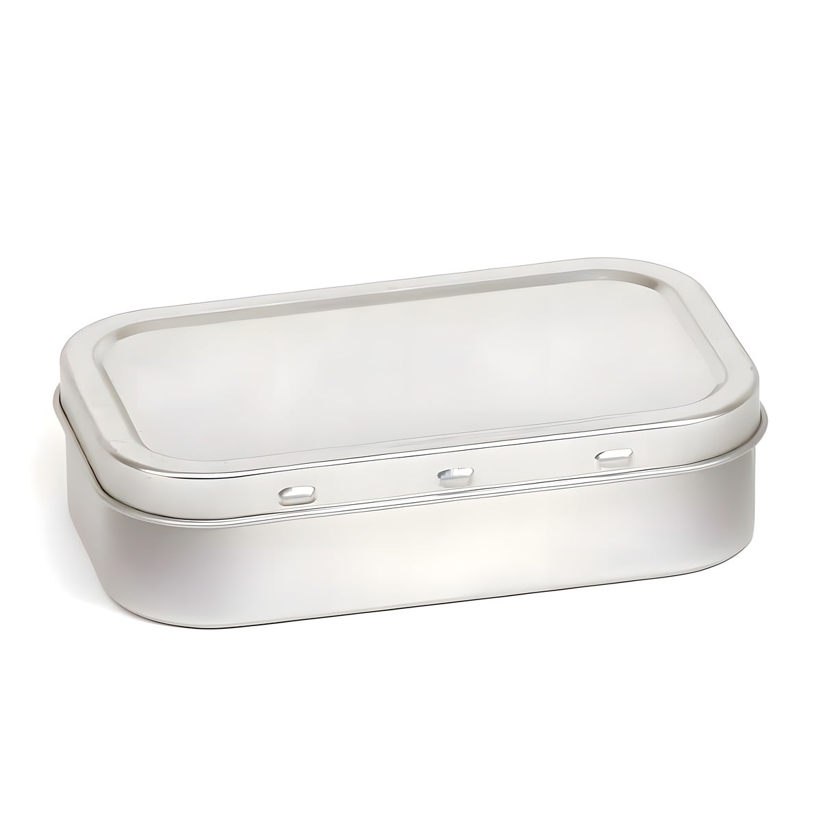 Firkantet Blikæske 100 Ml Lakeret Metal 97x59x23 Mm Hedenhus Velegnet Til Kosmetik Og Opbevaring