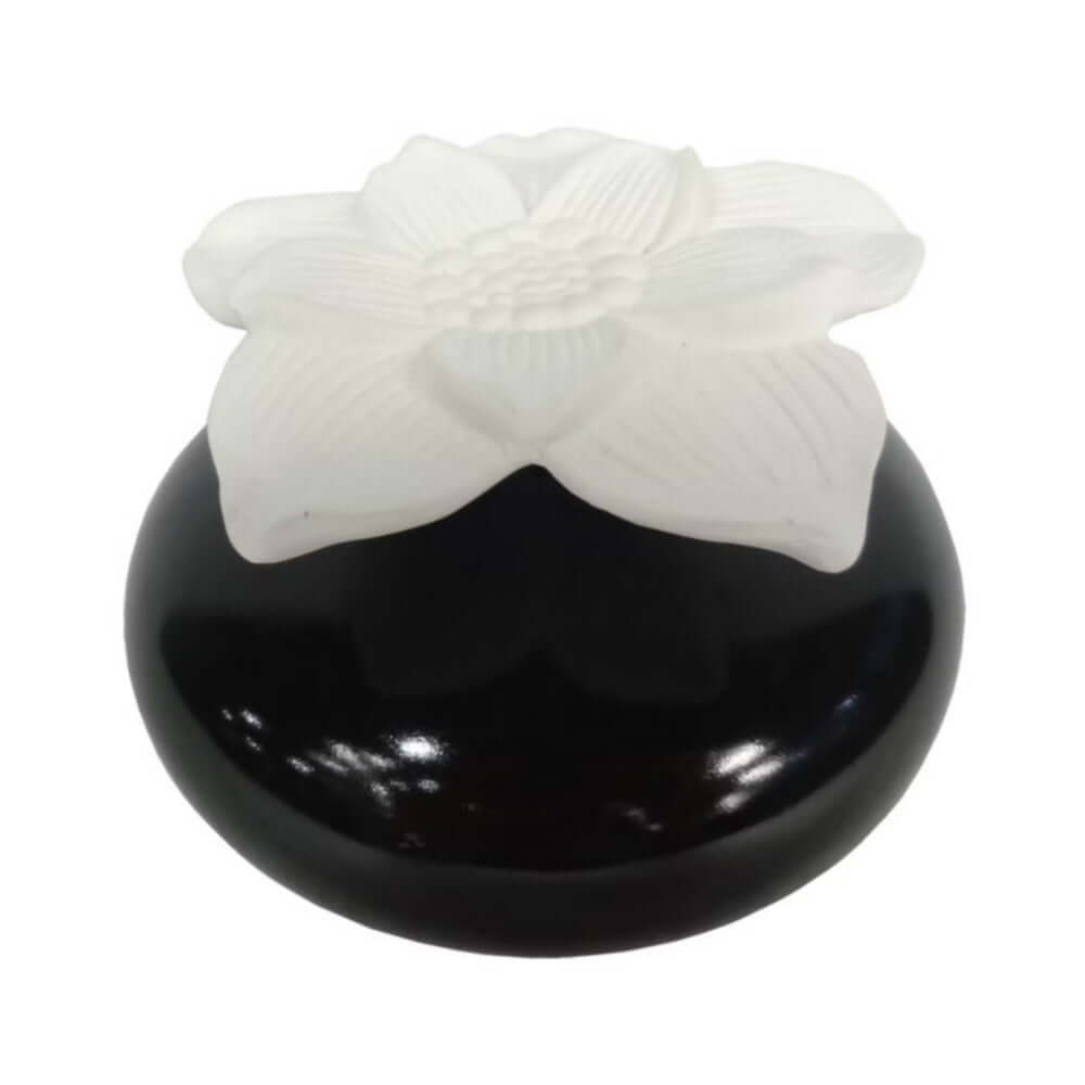 Apos Blomsten Apos Sort Hvid Keramisk Diffuser