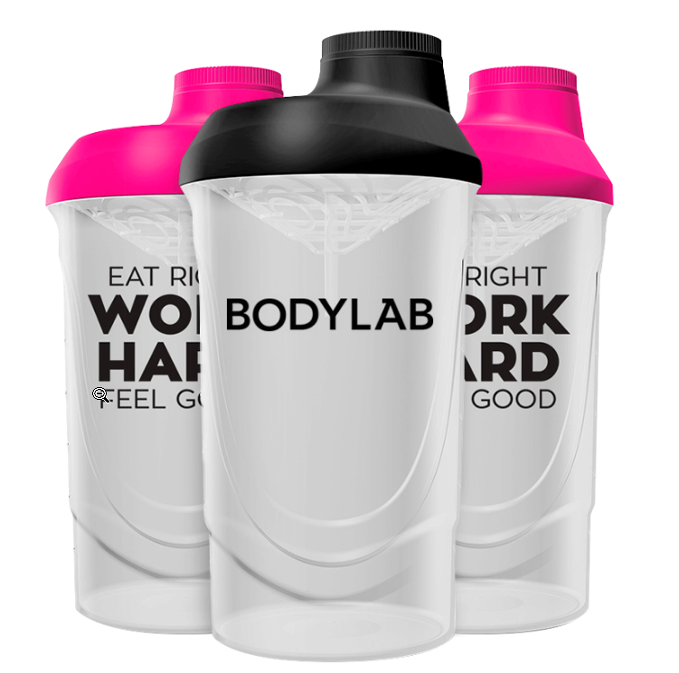 Bodylab Shaker Bottle White Black