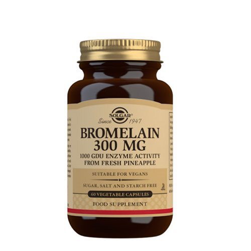 Solgar Bromelain 300 Mg   60 Kapsler