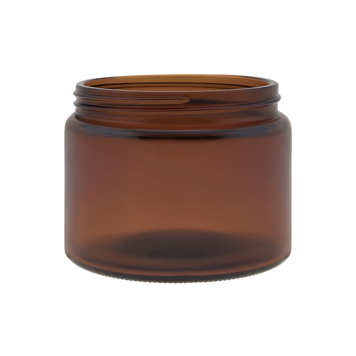 Glasbøtte Uden Låg 500 Ml Brun Glas  Ca  85 Mm Høj  110 Mm Diameter   Hedenhus Sv100 R3   Perfekt Til Cremer  Lotions