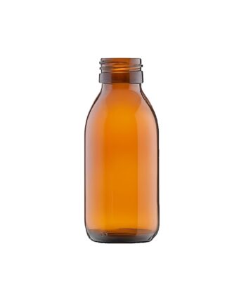 Glasflaske 100 Ml Brun   28 410 Gevind  Diameter 46 Mm  Højde 110 Mm  Vægt 78 G   Hedenhus