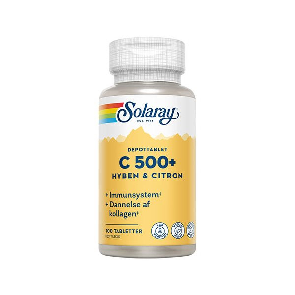 Solaray C Vitamin C500  Hyben  Citron 100 Tabletter