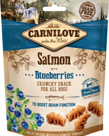 Carnilove Chrunchy Snack   Hundegodbidder Med Laks Og Blåbær