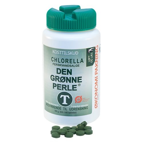 Chlorella   Den Grønne Perle    640 Tabletter