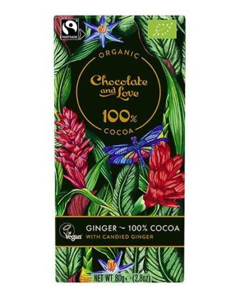 Chocolate And Love Chokolade 100  Kakao Med Kandiseret Ingefær ø  80g