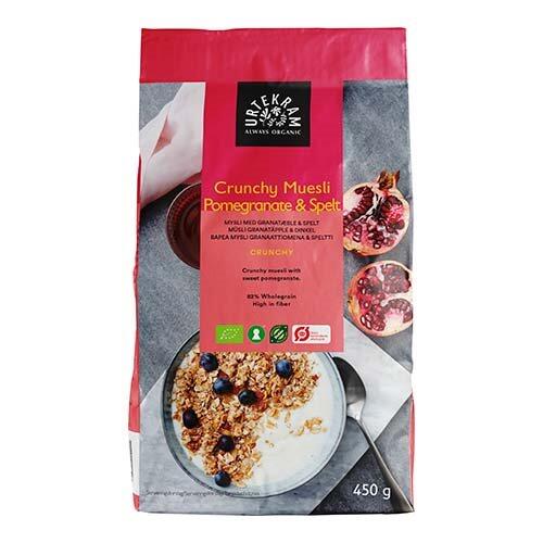 Crunchy Mysli Granatæble   Spelt økologisk   450 Gram