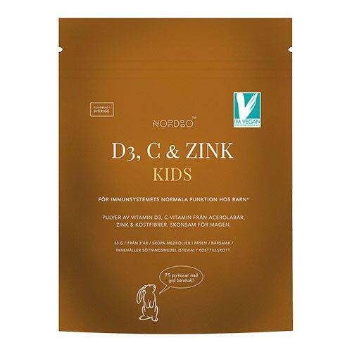 Nordbo D3  C   Zink Kids   75 Portioner  53g