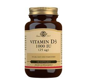 Solgar D3 Vitamin 25 Mcg Softgel  1000 I U    100 Kapsler