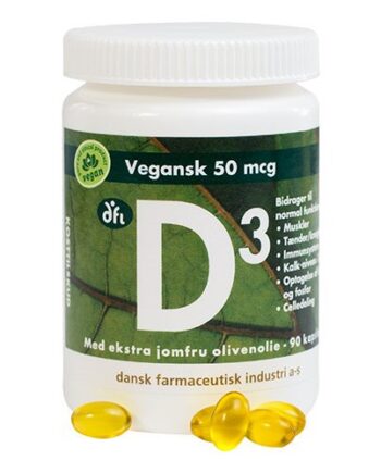 Dfi D3 Vitamin 50 Mcg Vegansk  90 Kap   40 G