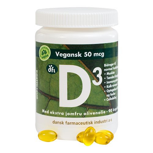 Dfi D3 Vitamin 50 Mcg Vegansk  90 Kap   40 G