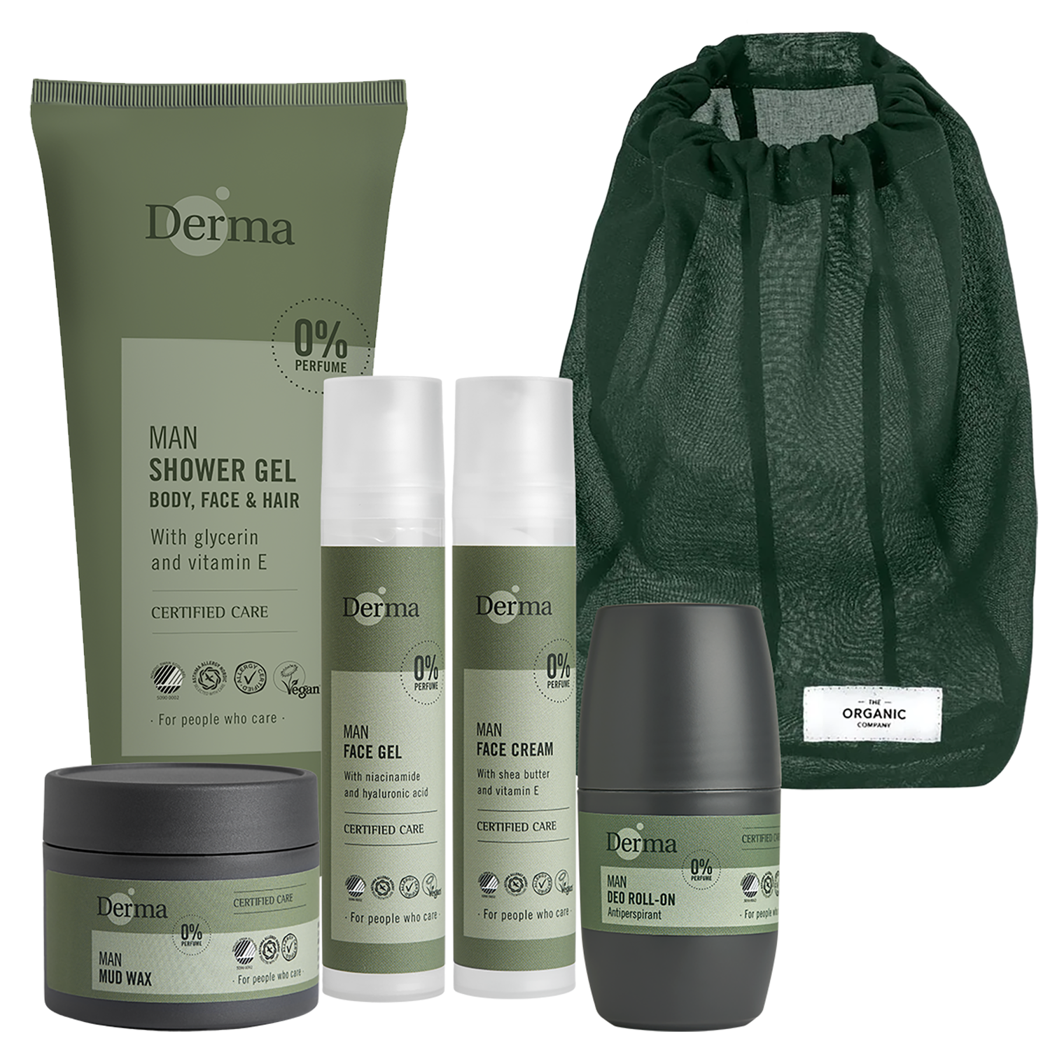 Derma Man Skin Care Kit: Face  Body   Hair