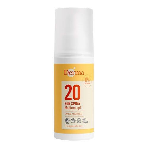 Derma Sol Spray Mellem Beskyttelse Faktor 20   150 Ml