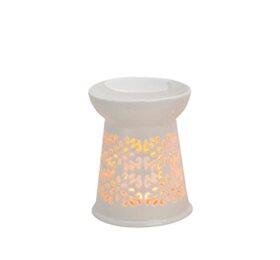 Duftlampe Blomst Hvid H:13 Cm   B: 10 Cm