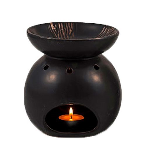 Urtegaarden Duftlampe Keramik Sort  1stk