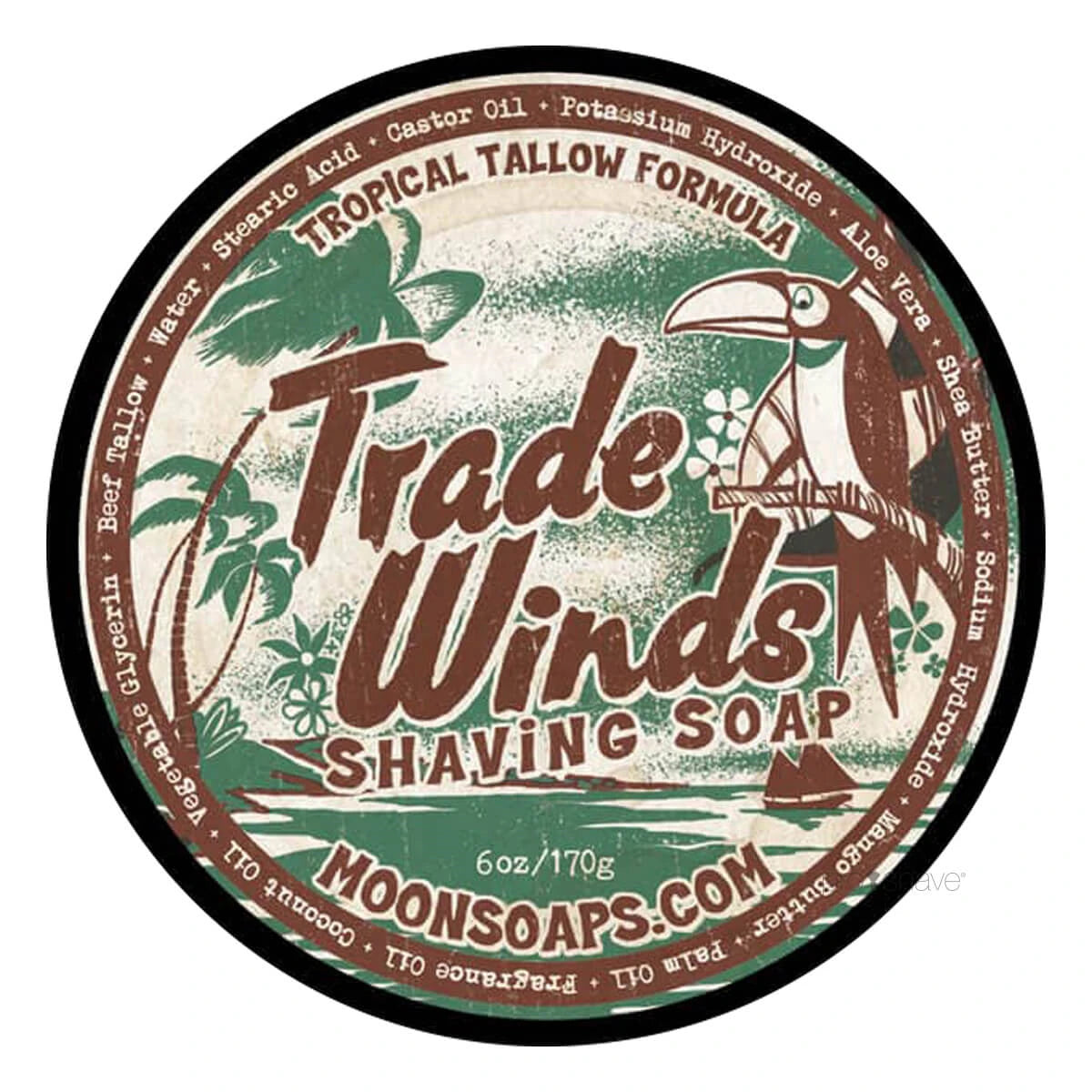Moon Soaps Barbersæbe Trade Winds 170 Gr