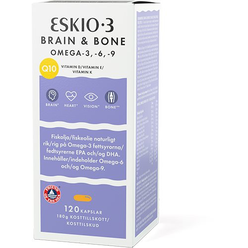 Midsona Eskio3 Brain   Bone Omega 3  6  9 120 Kapsler