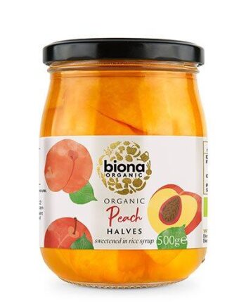 Biona Organic Ferskner  Halve  I Rissirup Lage ø  500g
