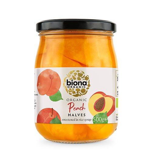 Biona Organic Ferskner  Halve  I Rissirup Lage ø  500g