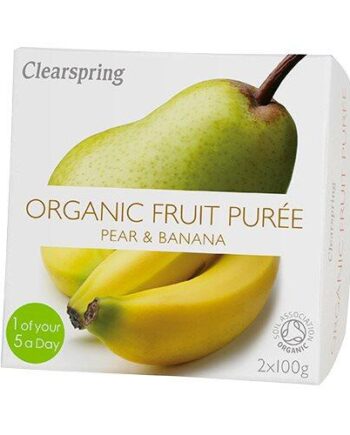 Clearspring Frugtpur?  Banan  Pære ø  200g