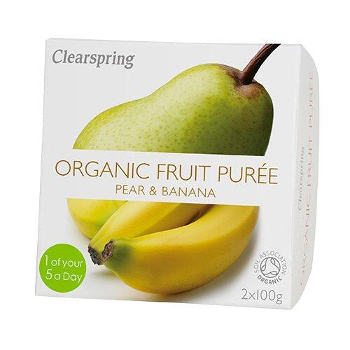Clearspring Frugtpur?  Banan  Pære ø  200g